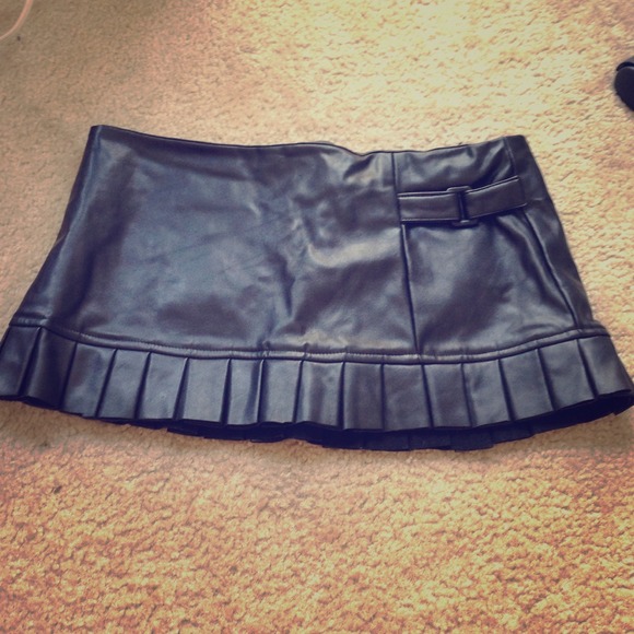 Faux leather skirt