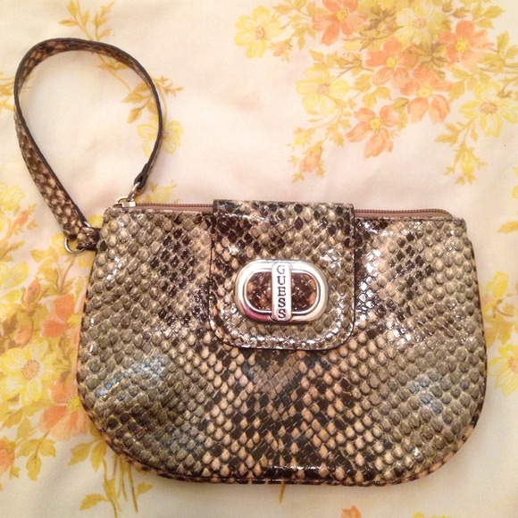 Guess snake wristlet