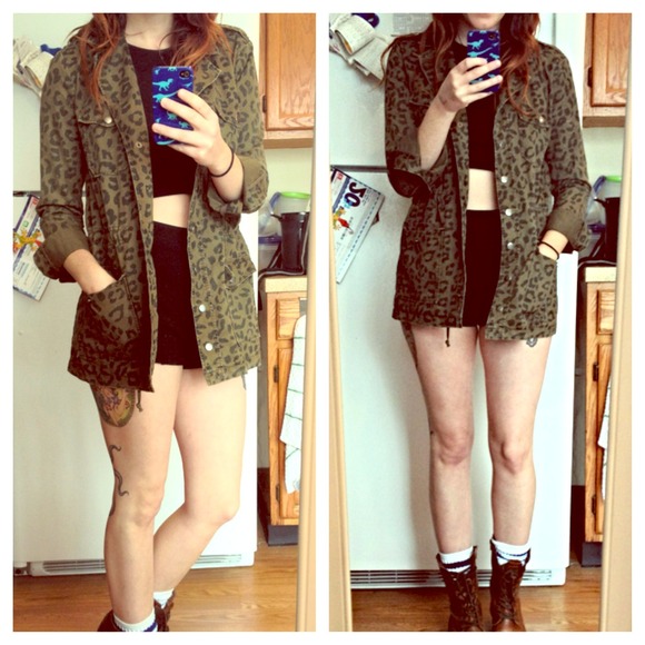 Forever 21 Jackets & Blazers - Cheetah-print utility jacket 🚧