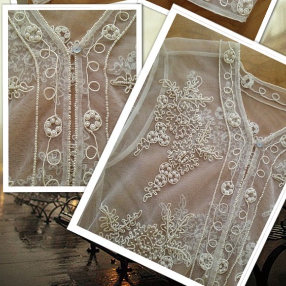 🌹SOLD🌹Stunning Pearl/s top/jacket 🌹 - Picture 2 of 2