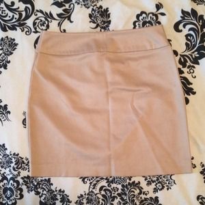 Beige pencil skirt