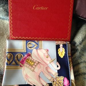 Vintage authentic Cartier scarf.  Silk.