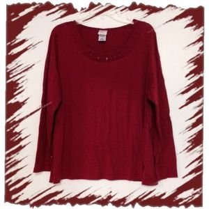 JUST MY SIZE HOT CERISE  LONG SLEEVED SHIRT