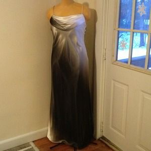 White to gray formal dress. FINAL MARK DOWN.