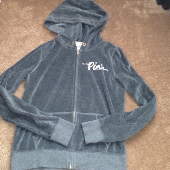 Grey velour VICTORIA SECRET PINK sweater