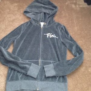 Grey velour VICTORIA SECRET PINK sweater