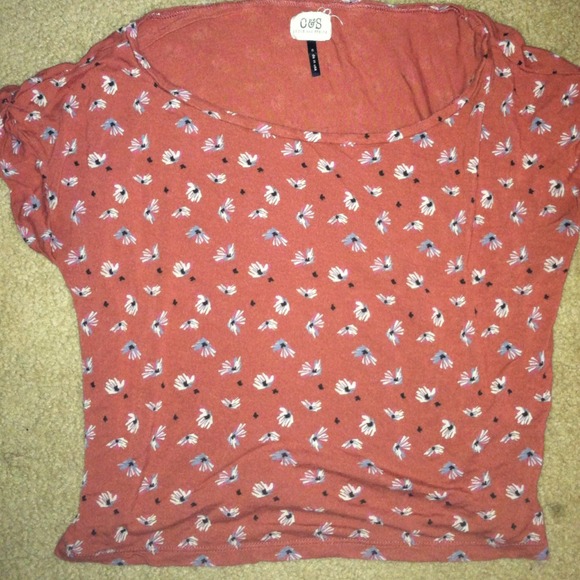 Floral half top