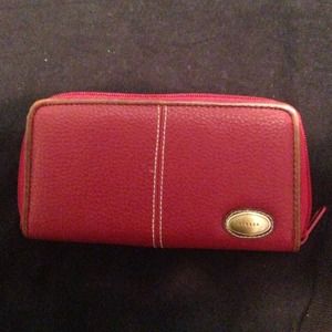 Strands leather Deep Red wallet!
