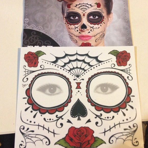 Day of the Dead face tattoos!