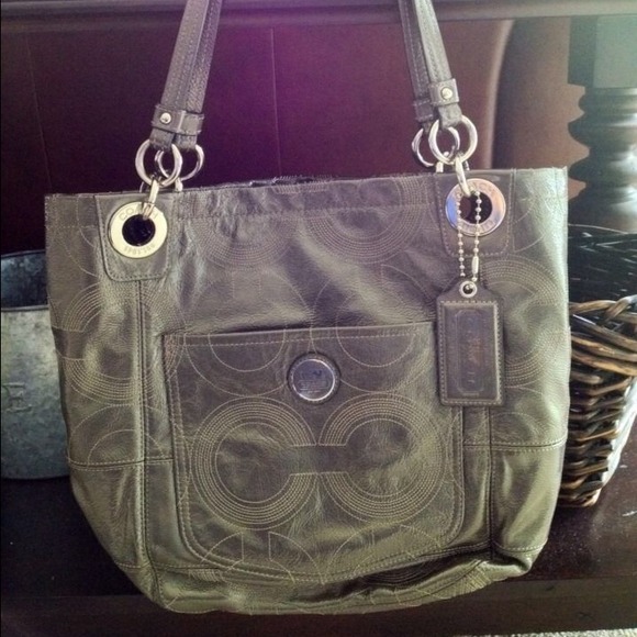 Coach Alex patent tote