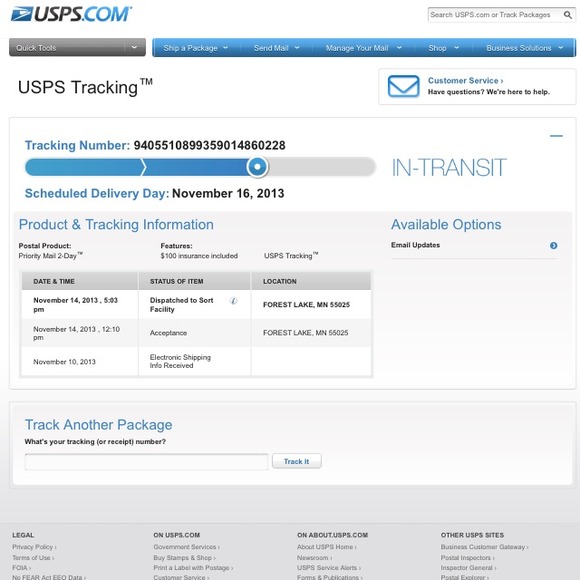 USPS Tracking for D - Picture 2 of 2