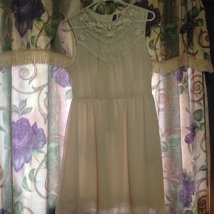 Light tan Lacey cute dress