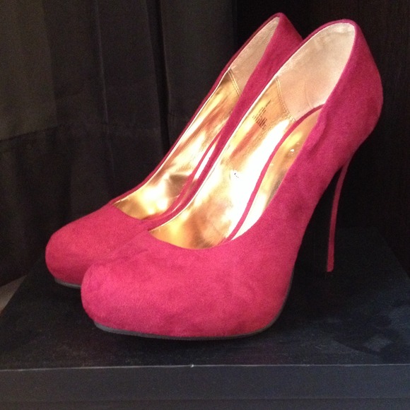 Cranberry Suede Heels