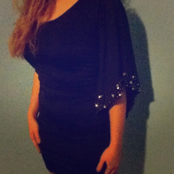 Deb One-Sleeved Cocktail Dress