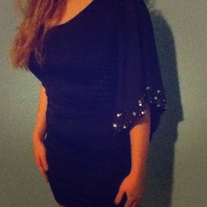 Deb One-Sleeved Cocktail Dress