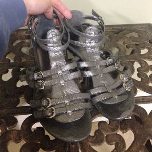 Silver Gladiator Sandals