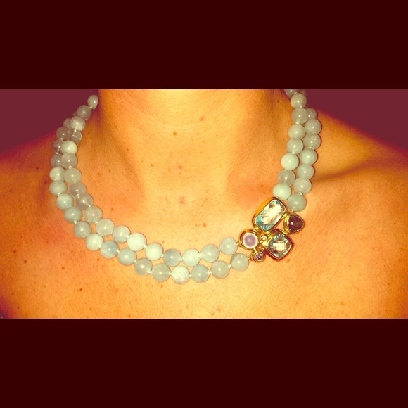 David Yurman Jewelry - David Yurman Aqua Chalcedony Mosaic Necklace