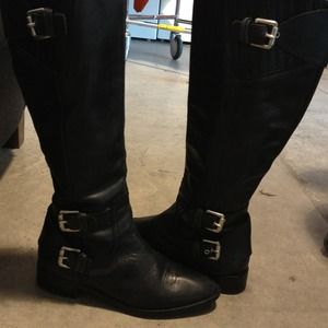 Michael Kors Black Leather Boots. Size 6