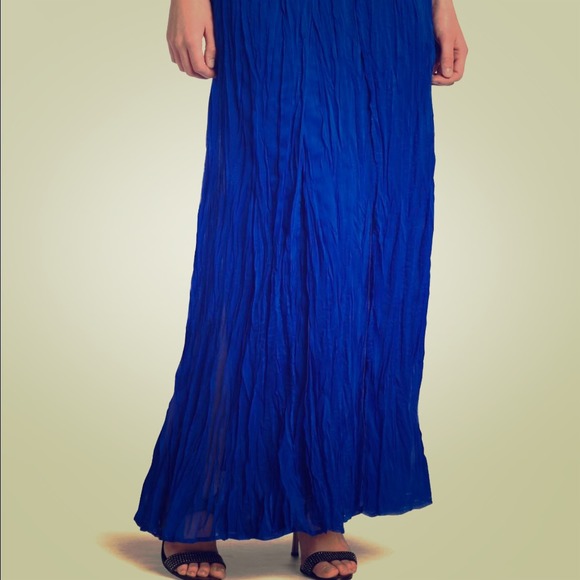 Chiffon Royal blue Willow and Clay maxi skirt