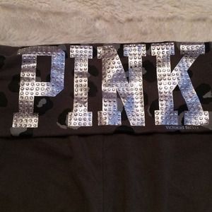 💕Gray love pink yoga pants💕