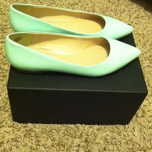 Aqua pointed flats size 9