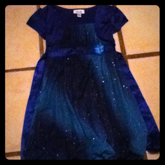 Dark and light blue dress