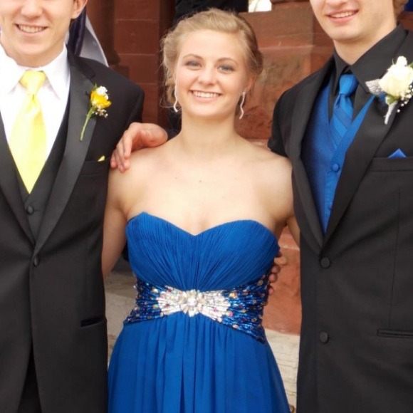 Prom Dress - Royal blue, long, flowy, no poof. - Picture 3 of 4