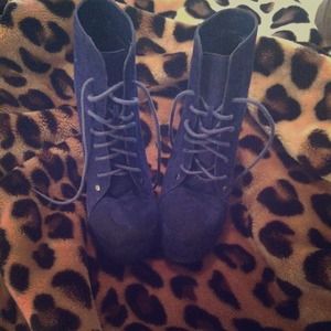 Royal blue booties