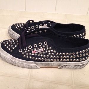 NWT Superga studded shoes