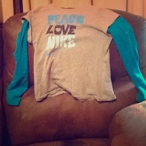 Blue grey nike shirt