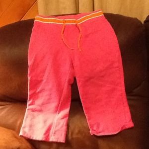 Pink orange capris