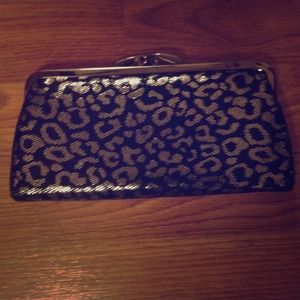 Leopard print clutch