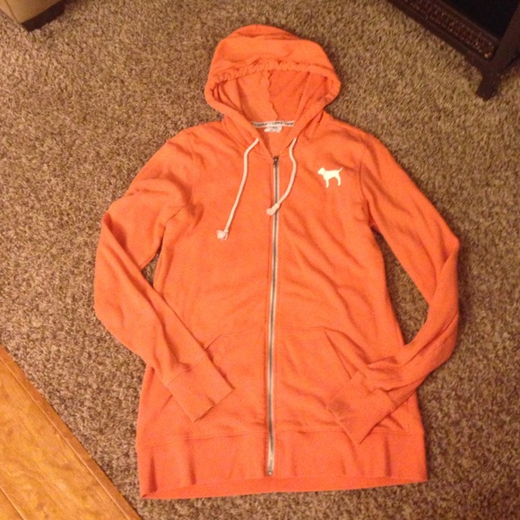 VS PINK Orange zip-up