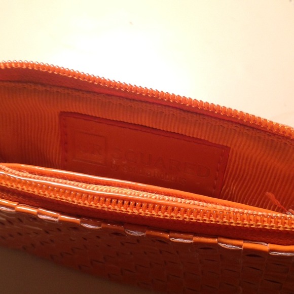 Basket weave wristlet. Perfect orange pop of color - Picture 3 of 3