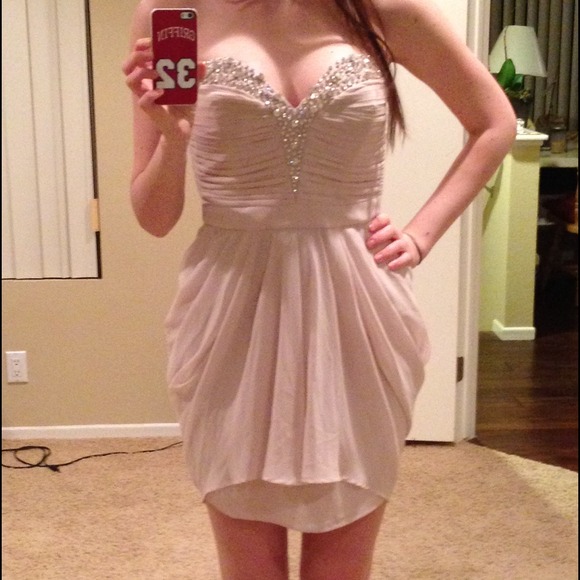 Pink Strapless Dress - Picture 4 of 4