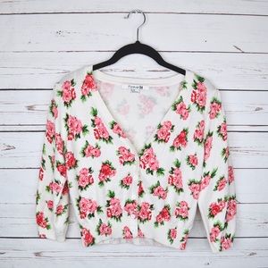 Floral Crop Cardigan