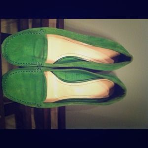 Green suede mini wedge from Nine West