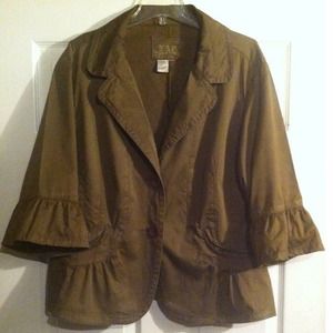 Plus Size Forest Green Cargo Blazer