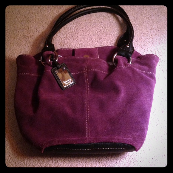 Purple suede Tiganello purse