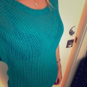 Knitted net sweater.