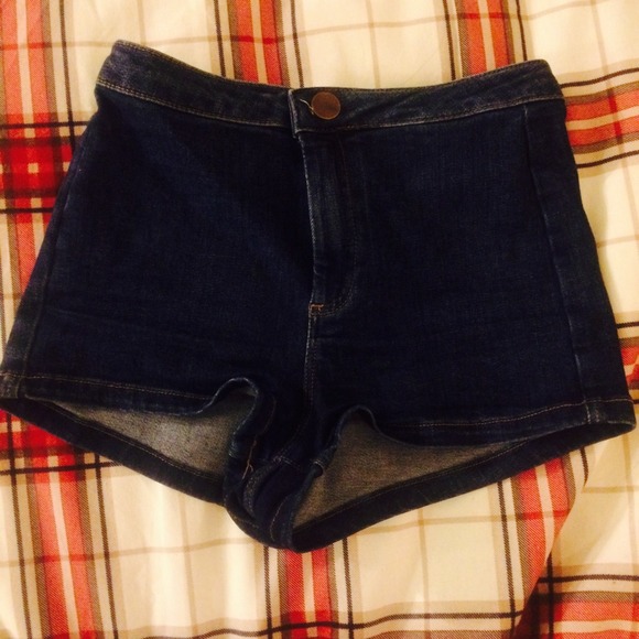 Topshop Denim - Topshop Moto High-waisted Jean Shorts