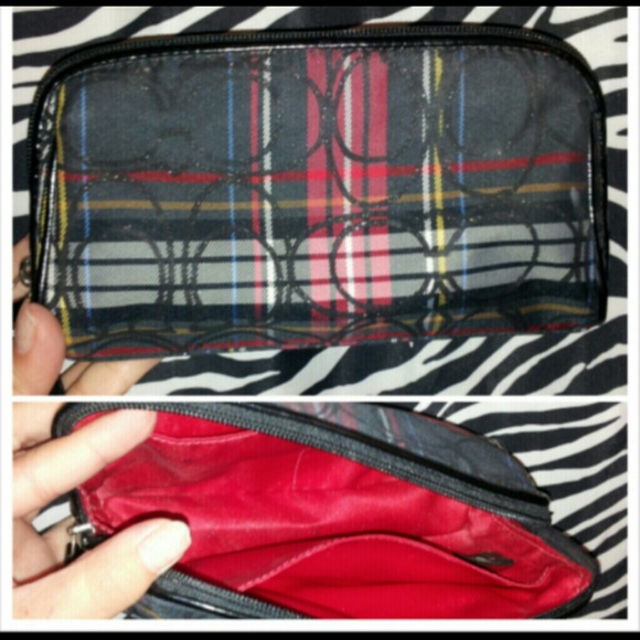 Coach tartan plaid makeup bag - SOLD - Picture 1 of 1