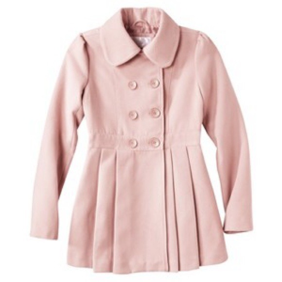 Pink double breasted coat