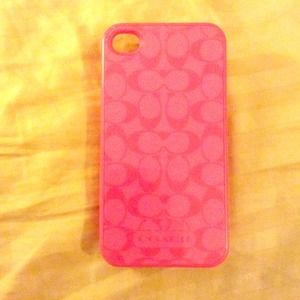 Coach iPhone 4S Hard Plastic Pink Cover