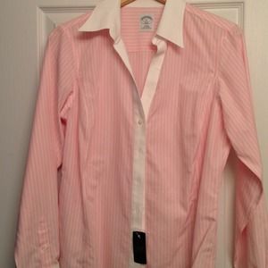 Brooks Brothers pink striped shirt size 12