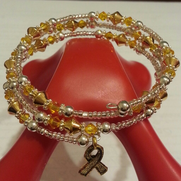 Gold Bracelet, Childhood Cancer Awareness Bracelet