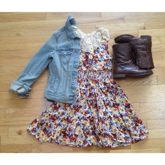 Lace Crochet Flower Dress