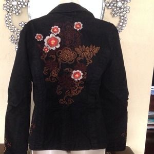 Black embroidered jacket. New. No tags. Lined.