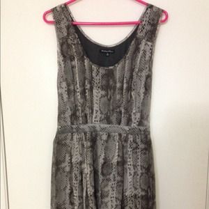 Madewell broadway broome snake print silk dress