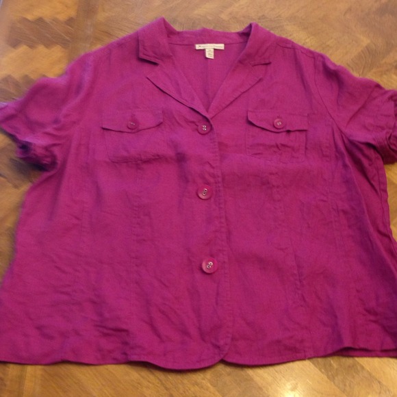 Pink linen top